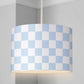 LAMPSHADE - Nursery Ceiling or Table lampshade, Blue and White Checkered Lampshade, Childrens Lampshade, Round Lampshade, kids Lampshade