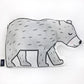 Nursery Cushion, Grey Bear pillow, Plush pillow, Monochrome Pillow, Children's Room Decor, Gift for Kids, Monochrome nursery