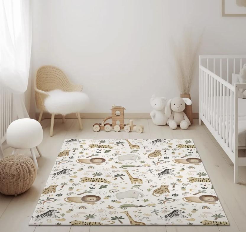 Safari Doodle Rug, Carpet, kids decor, Children's Room Decor, Kids Rug, Kids Carpet, Personalised decor, Safari decor