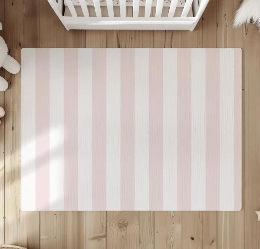 Pink Stripe, Carpet, kids decor, Children's Room Decor, Kids Rug, Kids Carpet, Personalised decor, Pink decor