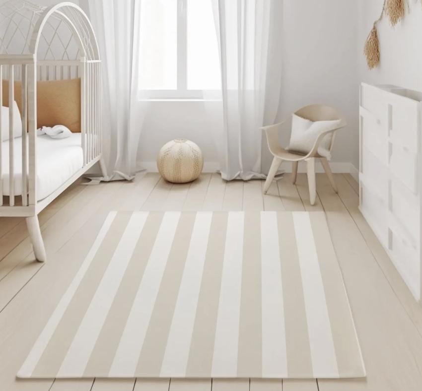 Beige Stripe Rug, Carpet, kids decor, Children's Room Decor, Kids Rug, Kids Carpet, decor, Beige Stripe decor