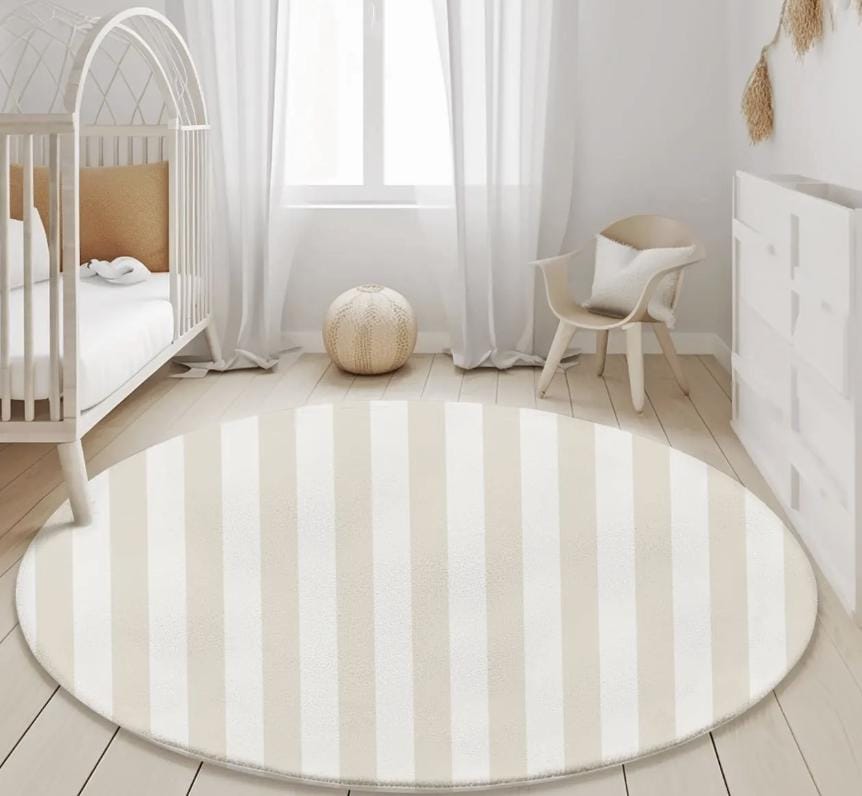 Beige Stripe Rug, Carpet, kids decor, Children's Room Decor, Kids Rug, Kids Carpet, decor, Beige Stripe decor