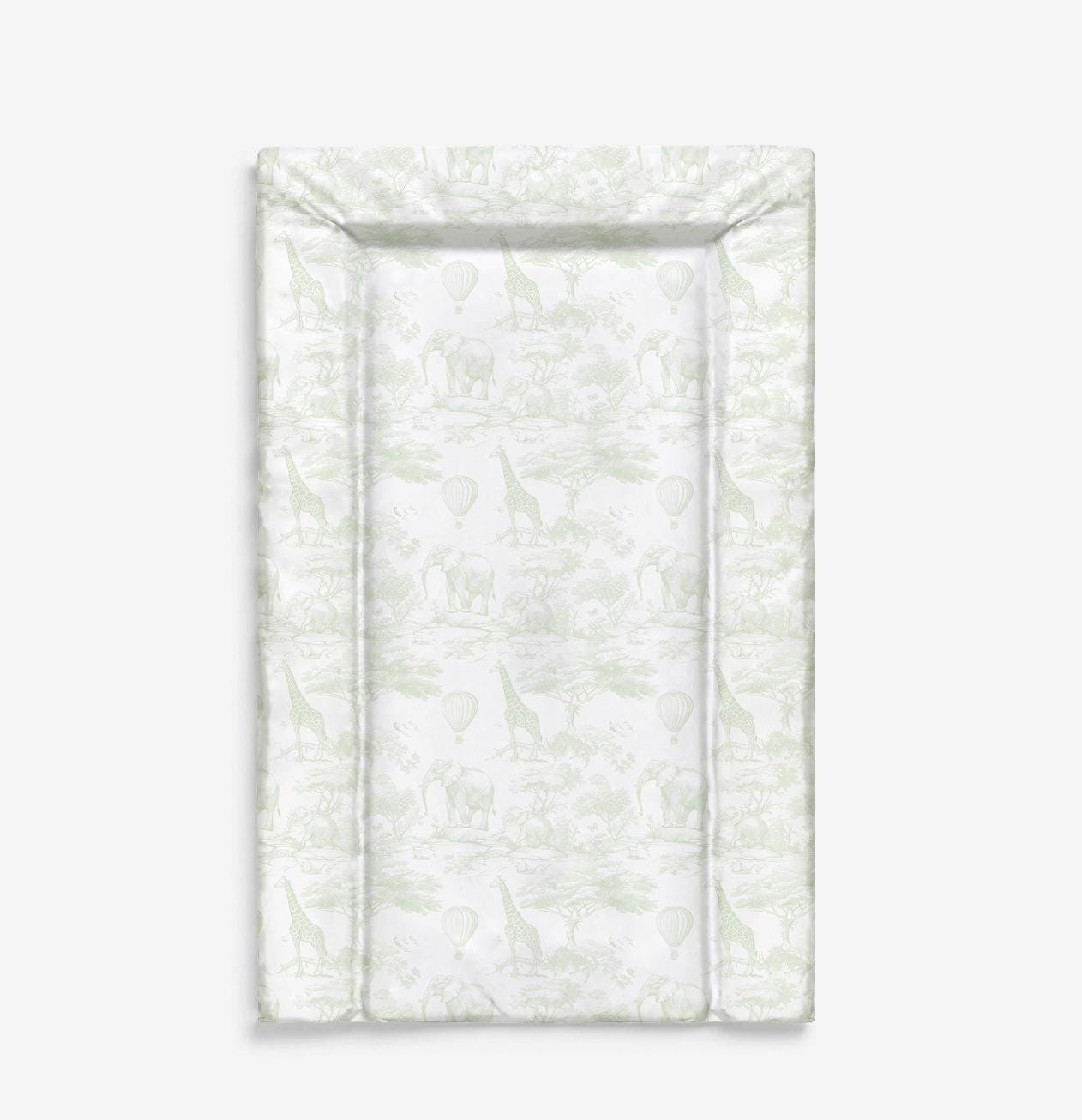 Baby Changing Mat - Chinoiserie Toile de Jouy Safari - COLOUR, Nappy Changing Mat, Waterproof Mat, Baby Gift, Wedge Changing Mat