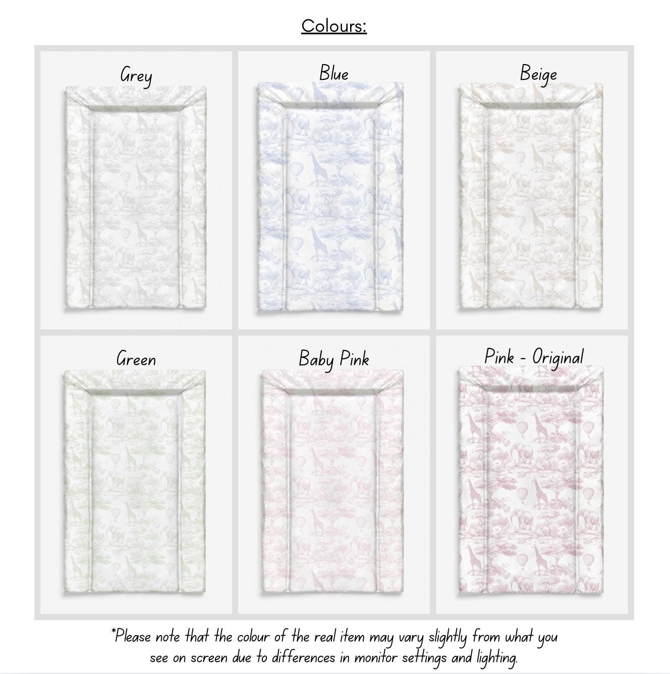 Baby Changing Mat - Chinoiserie Toile de Jouy Safari - COLOUR, Nappy Changing Mat, Waterproof Mat, Baby Gift, Wedge Changing Mat