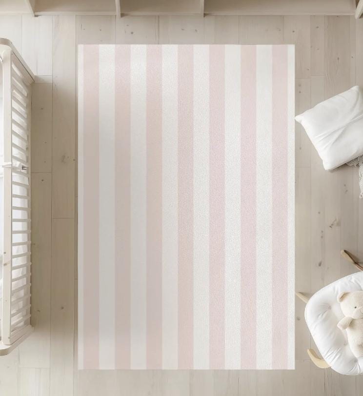 Pink Stripe, Carpet, kids decor, Children's Room Decor, Kids Rug, Kids Carpet, Personalised decor, Pink decor