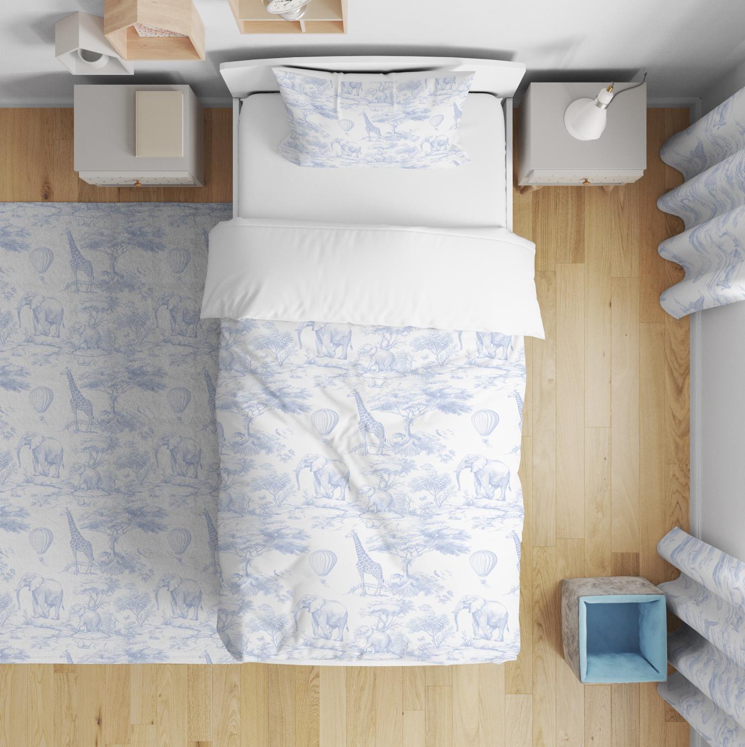 Safari Chinoiserie Toile de Jouy, Blue - Bedding