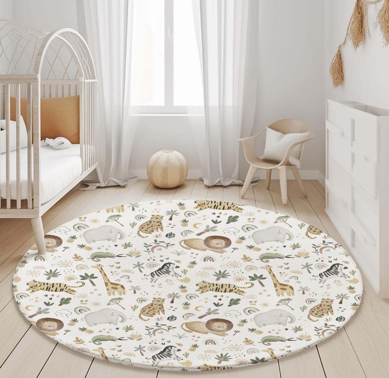 Safari Doodle Rug, Carpet, kids decor, Children's Room Decor, Kids Rug, Kids Carpet, Personalised decor, Safari decor