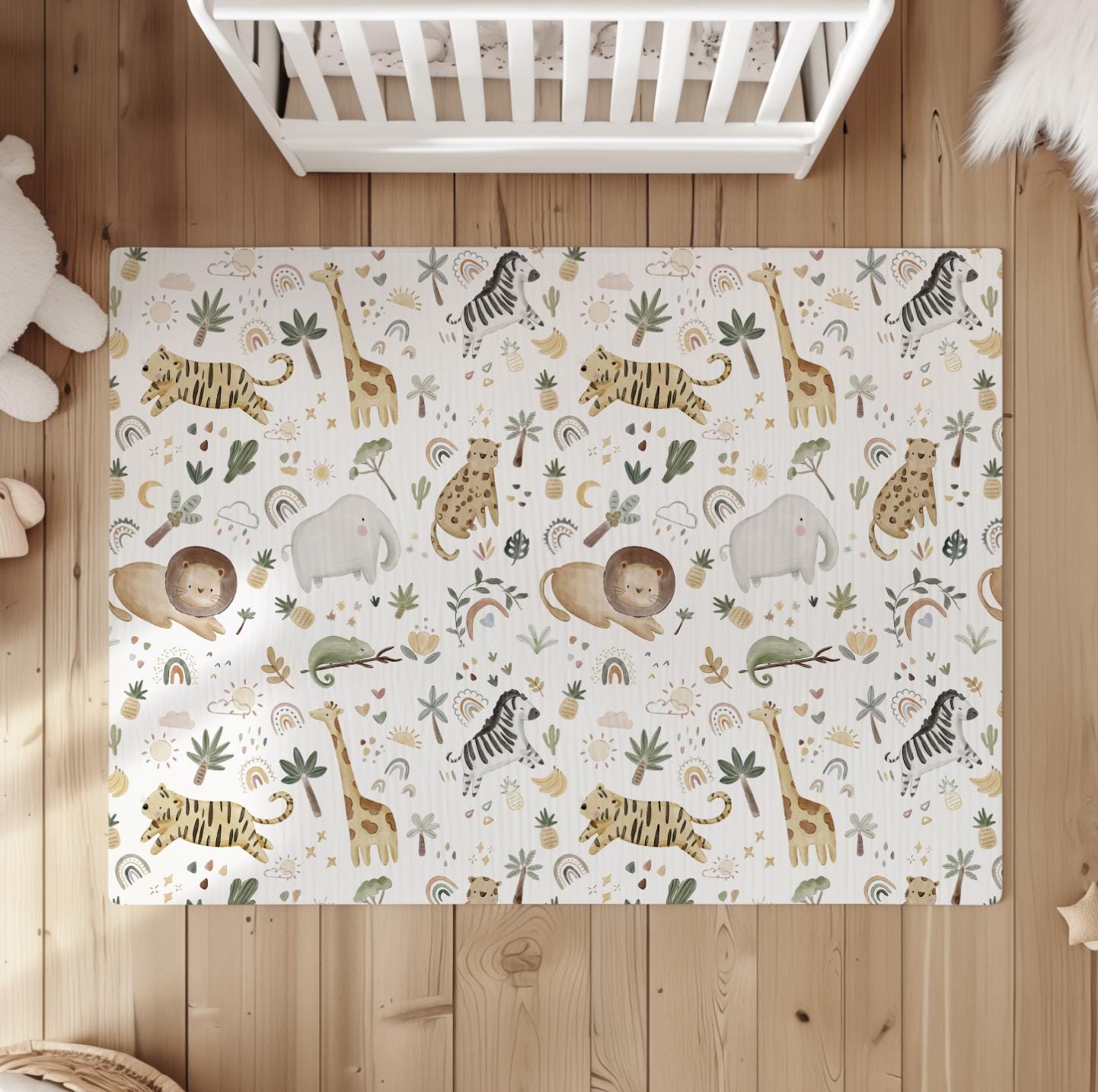 Safari Doodle Rug, Carpet, kids decor, Children's Room Decor, Kids Rug, Kids Carpet, Personalised decor, Safari decor