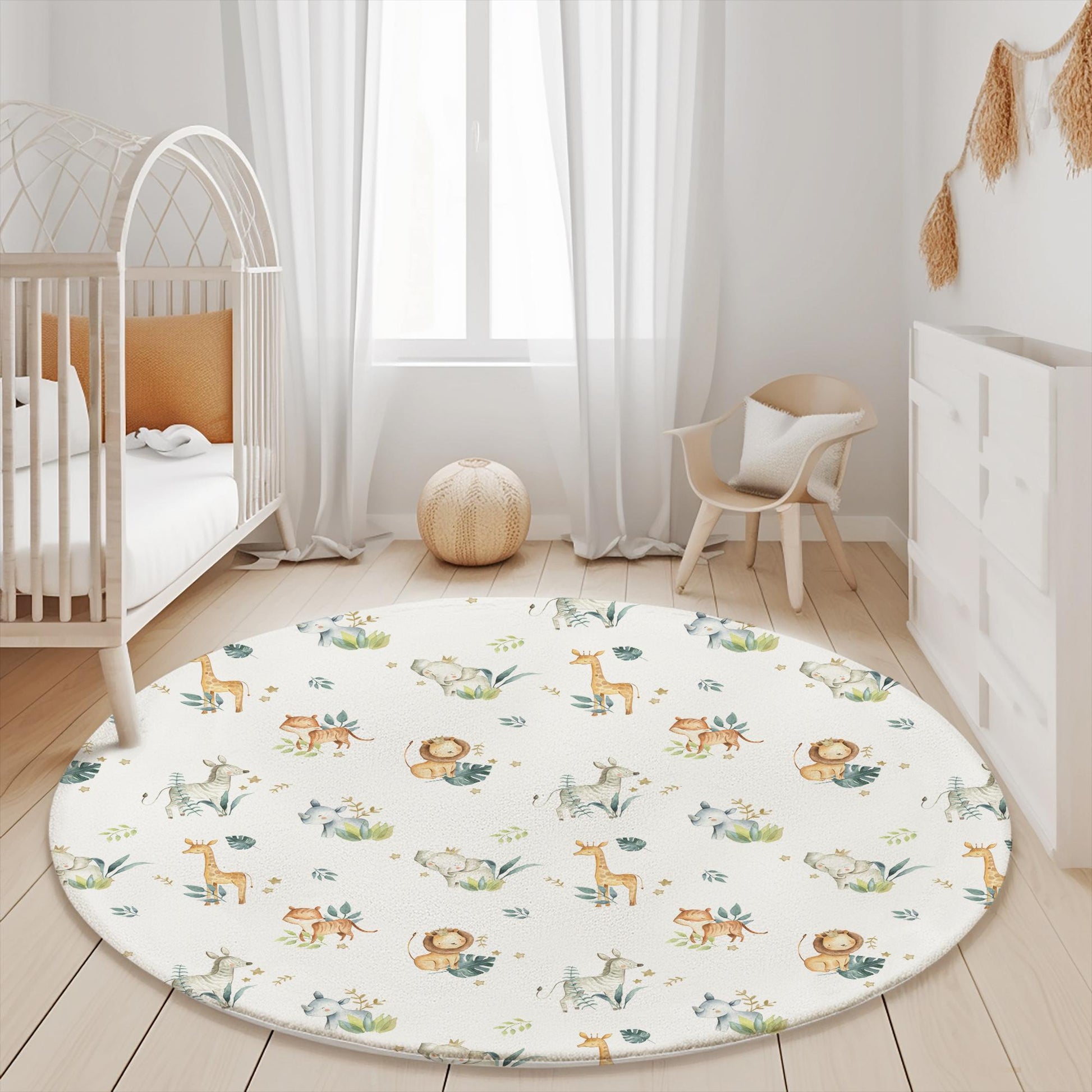 Safari Leaf Animal - Rug, Carpet, kids decor, Children's Room Decor, Kids Rug, Kids Carpet, Personalised decor, Safari decor