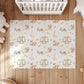 Watercolour Woodland Bear and Animals Rug Carpet, Woodland Animals, decor, Children's Room Decor, Kids Rug, Kids Carpet, Monochrome Decor