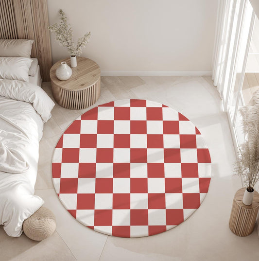 Checkered Red and White, Rug, Carpet, kids decor, Children's Room Decor, Rug, Kids Carpet, Checkered decor