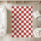 Checkered Red and White, Rug, Carpet, kids decor, Children's Room Decor, Rug, Kids Carpet, Checkered decor