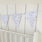 BUNTING - Toile De Jouy Safari - Blue, Cardstock (300gsm card NOT fabric) Nursery Wall Prints, Bedroom Bunting, Nursery Bunting, Play Room