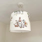 LAMPSHADE - Nursery Ceiling Yellow Bear & Friends, Lampshade or Table lampshade - Childrens Room Lampshade - Round Lampshade, Dunelm decor