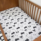 Bears and Mountains Mono - Bedding, Duvet Covers, Fitted Sheets, Bear Bedding, Childrens Bedding, Childrens Room Decor, Bedding and Pillows