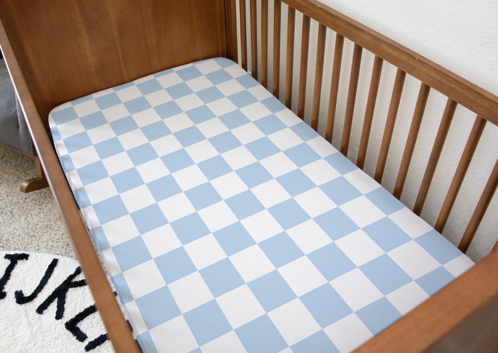 Blue Checkered - Bedding, Duvet Covers, Fitted Sheets, Modern Bedding, Cool Kids Bedding, Childrens decor, Checkered bedding