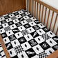 Born to Skate - Black Checkered (Almost Black) - Bedding, Duvet Covers, Fitted Sheets, Skateboard, Cool Bedding, Childrens decor, bedding