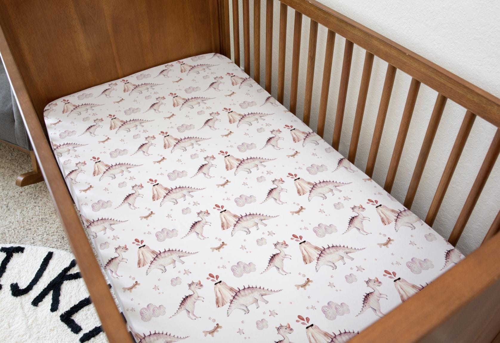 Dinosaurs - Watercolour - Bedding, Duvet Covers, Fitted Sheets, Dinosaurs Bedding, Childrens Bedding, Childrens Room Decor, Bedding