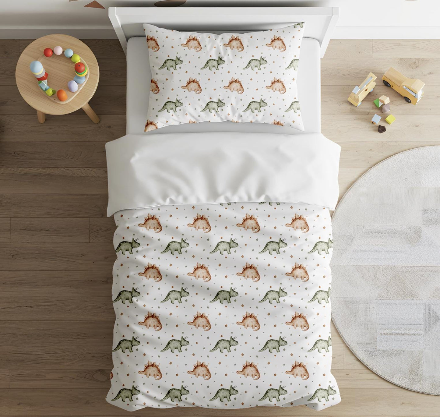 Dinosaurs - Boho - Bedding, Duvet Covers, Fitted Sheets, Dinosaurs Bedding, Childrens Bedding, Childrens Room Decor, Bedding