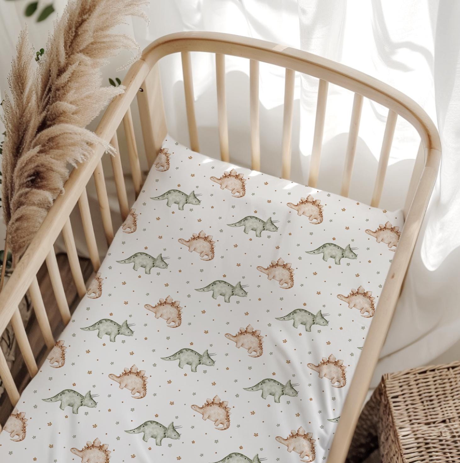 Dinosaurs - Boho - Bedding, Duvet Covers, Fitted Sheets, Dinosaurs Bedding, Childrens Bedding, Childrens Room Decor, Bedding