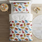 Dinosaurs - Colourful Painted - Bedding, Duvet Covers, Fitted Sheets, Dinosaurs Bedding, Childrens Bedding, Childrens Room Decor, Bedding