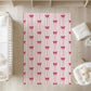 Pink Stripes with Red Bows, Round Rug, Carpet, kids decor, Children's Room Decor, Kids Rug, Kids Carpet, Round bedroom Rug