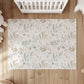 Watercolour Woodland Sketched Animals Rug Carpet, Woodland Animals, decor, Children's Room Decor, Kids Rug, Kids Carpet, Monochrome Decor