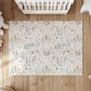 Watercolour Woodland Sketched Animals Rug Carpet, Woodland Animals, decor, Children's Room Decor, Kids Rug, Kids Carpet, Monochrome Decor