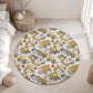 JCB Trucks and Diggers - Yellow, Rug Carpet, Playmat, Rug, Carpet, kid decor, Childrens Room Decor, Kids Rug, Kids Carpet, JCB Builder Decor