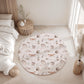 Watercolour Woodland Hedgehogs & Animals Rug Carpet, Woodland Animals, decor, Children's Room Decor, Kids Rug, Kids Carpet, Monochrome Decor