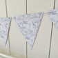 BUNTING - Toile De Jouy Safari - Blue, Cardstock (300gsm card NOT fabric) Nursery Wall Prints, Bedroom Bunting, Nursery Bunting, Play Room