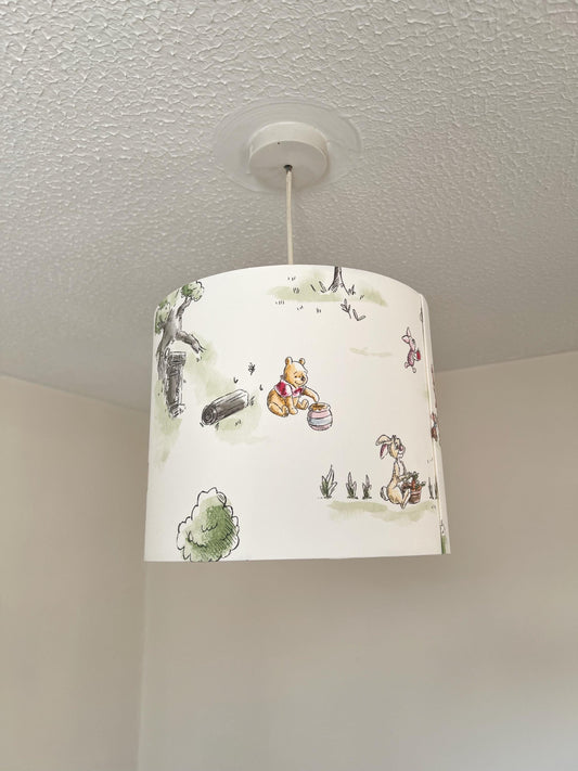 LAMPSHADE - Nursery Ceiling Yellow Bear & Friends, Lampshade or Table lampshade - Childrens Room Lampshade - Round Lampshade, Dunelm decor
