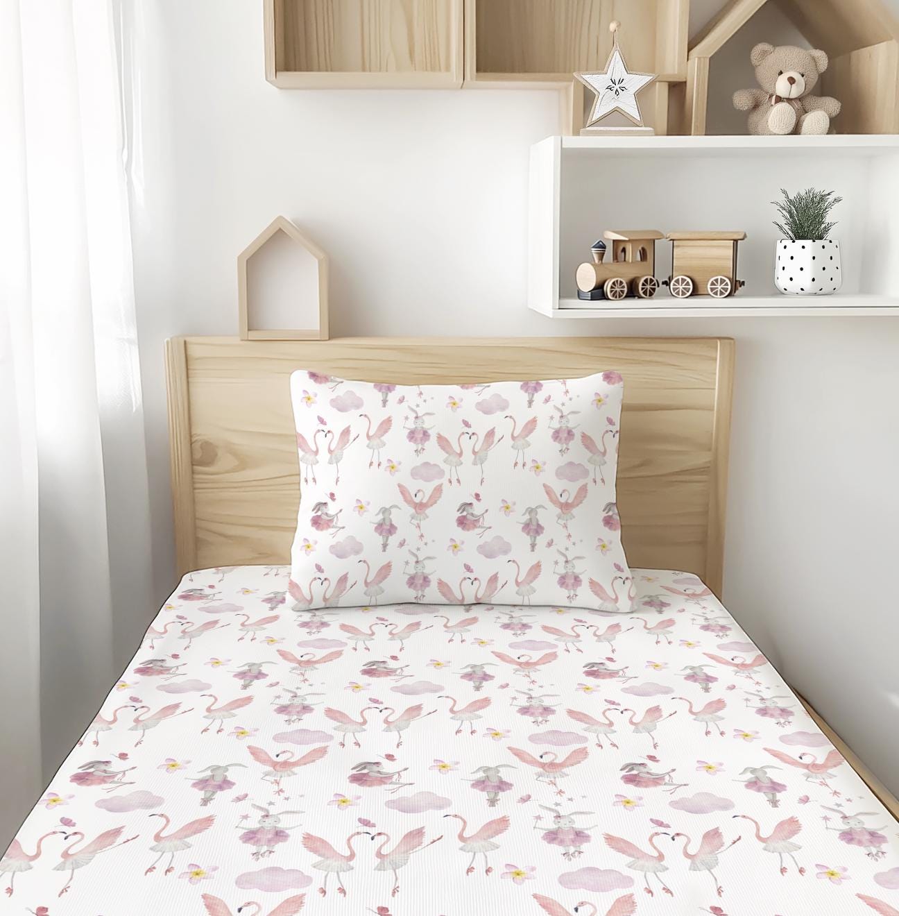 Ballerina Fairies - PINK - Bedding, Duvet Covers, Fitted Sheets, Ballerina Bedding, Childrens Bedding, Childrens Room Decor, Bedding
