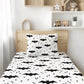 Bats & Lightning Bolts Mono - Bedding, Duvet Covers, Fitted Sheets, Bear Bedding, Childrens Bedding, Childrens Room Decor, Bed Pillows