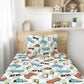 Skater Boy, Blue Checkered - Bedding, Duvet Covers, Fitted Sheets, Skateboard Bedding, Cool Kids Bedding, Childrens decor, Checkered bedding