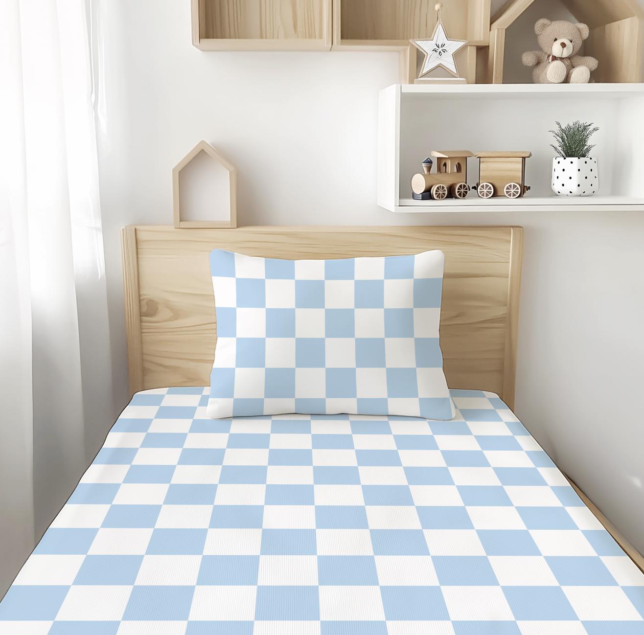 Blue Checkered - Bedding, Duvet Covers, Fitted Sheets, Modern Bedding, Cool Kids Bedding, Childrens decor, Checkered bedding