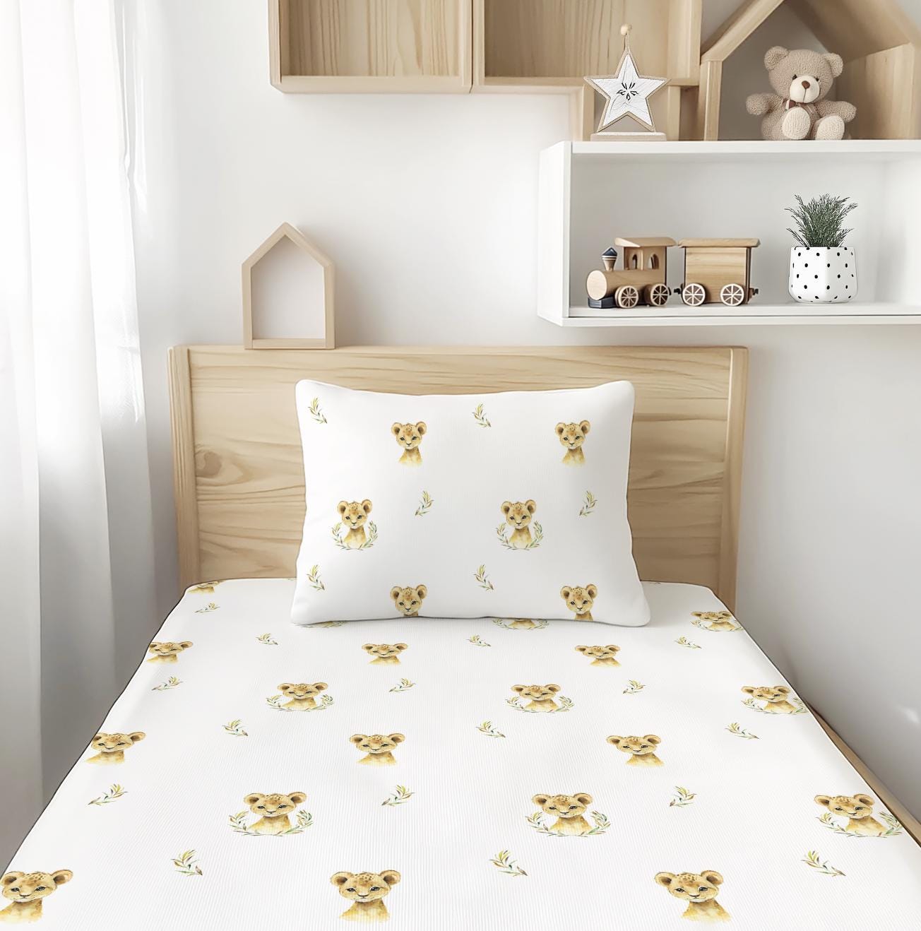 Cubs - Bedding, Duvet Covers, Fitted Sheets, Safari Bedding, Cub Lion Kids Bedding, Childrens decor, Safari bedding