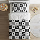 Born to Skate - Black Checkered (Almost Black) - Bedding, Duvet Covers, Fitted Sheets, Skateboard, Cool Bedding, Childrens decor, bedding