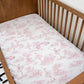 Chinoiserie Toile de Jouy BALLERINA - Pink, Bedding, Duvet Covers, Fitted Sheets, Safari theme with Hot Air Balloon, Kids Bedding