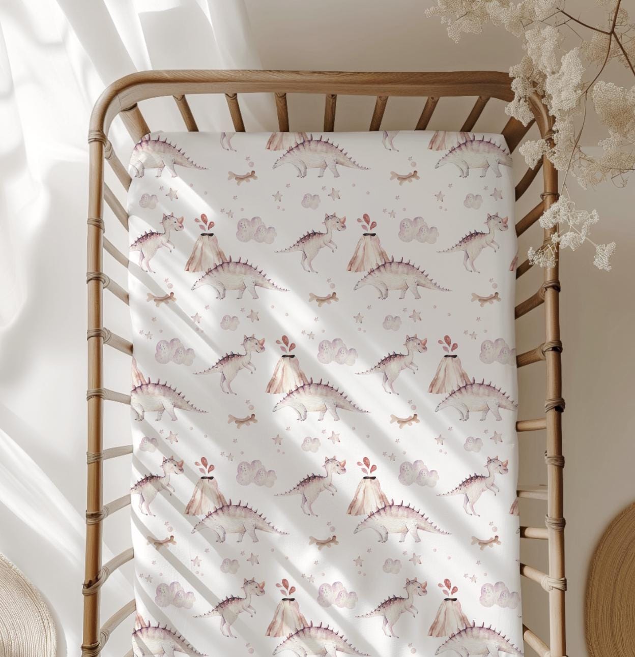 Dinosaurs - Watercolour - Bedding, Duvet Covers, Fitted Sheets, Dinosaurs Bedding, Childrens Bedding, Childrens Room Decor, Bedding