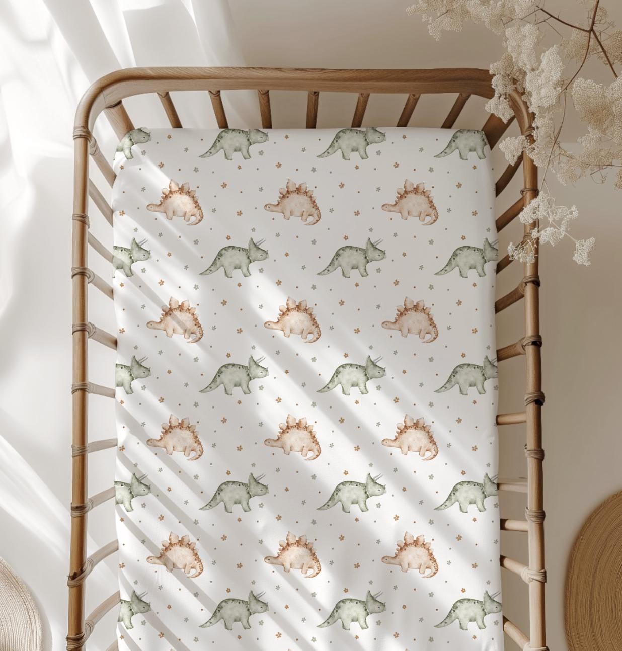 Dinosaurs - Boho - Bedding, Duvet Covers, Fitted Sheets, Dinosaurs Bedding, Childrens Bedding, Childrens Room Decor, Bedding