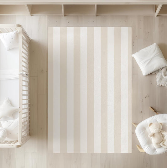 Beige Stripe, Carpet, kids decor, Children's Room Decor, Kids Rug, Kids Carpet, Personalised decor, Beige decor