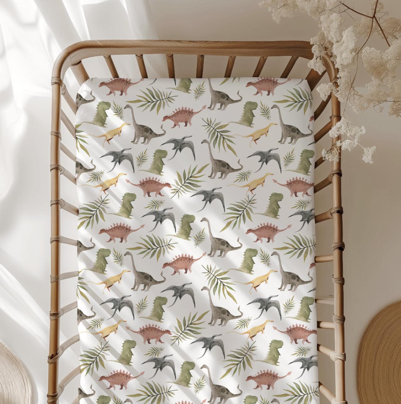 Dinosaurs - Green and Red, Bedding, Duvet Covers, Fitted Sheets, Dinosaur theme , Kids Bedding, Cot bedding, Single Bedding,