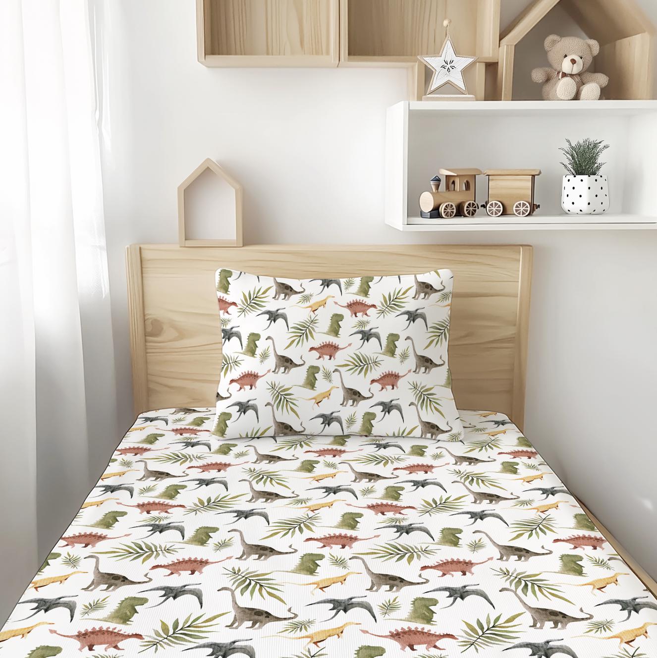 Dinosaurs - Green and Red, Bedding, Duvet Covers, Fitted Sheets, Dinosaur theme , Kids Bedding, Cot bedding, Single Bedding,