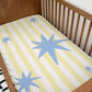 Stripe Yellow, Blue Star Duvet Cover, Fitted Sheet, Bedding, Duvet Covers, Fitted Sheets, pop colours, Kids Bedding