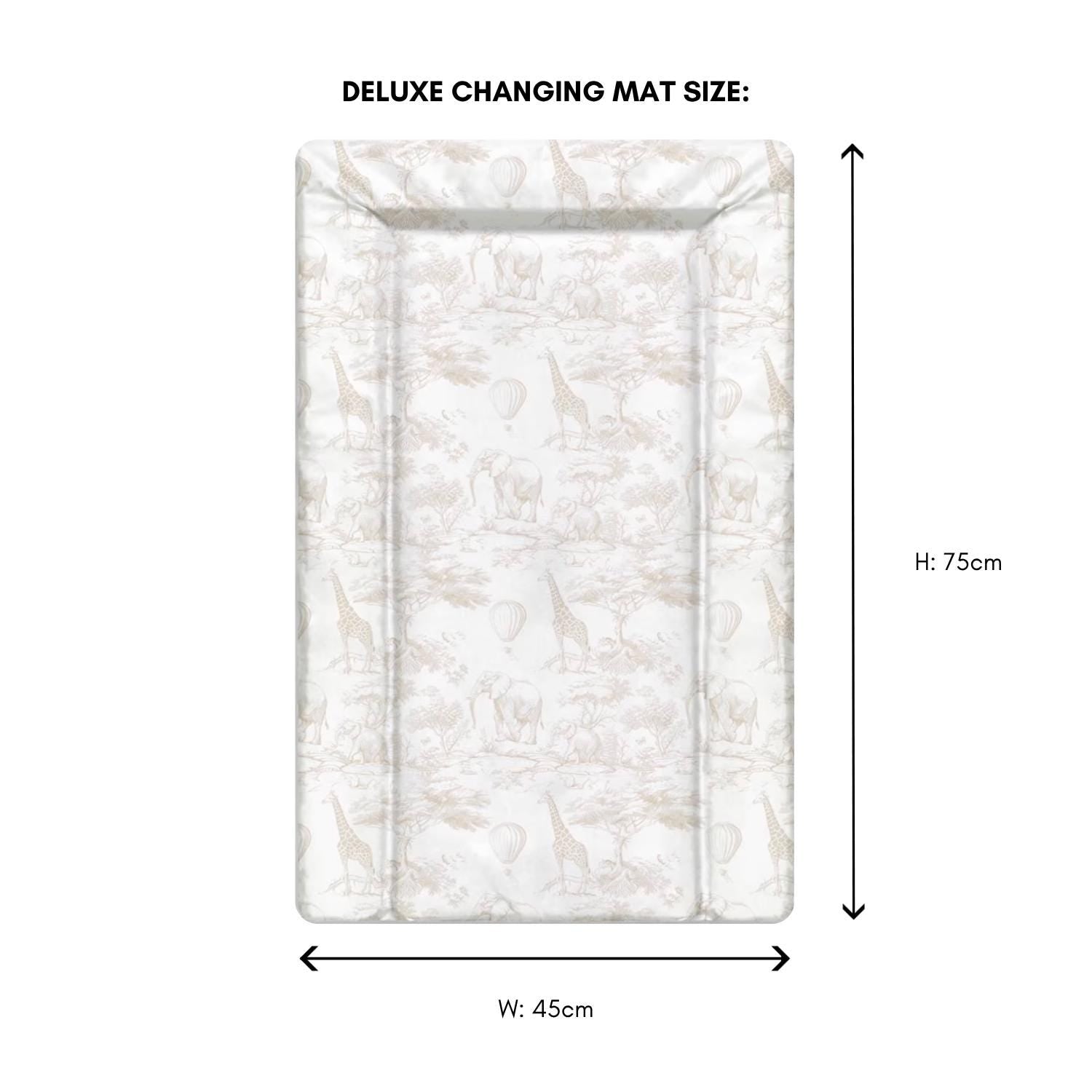 Chinoiserie Toile de Jouy Safari, Beige - Baby Changing Mat