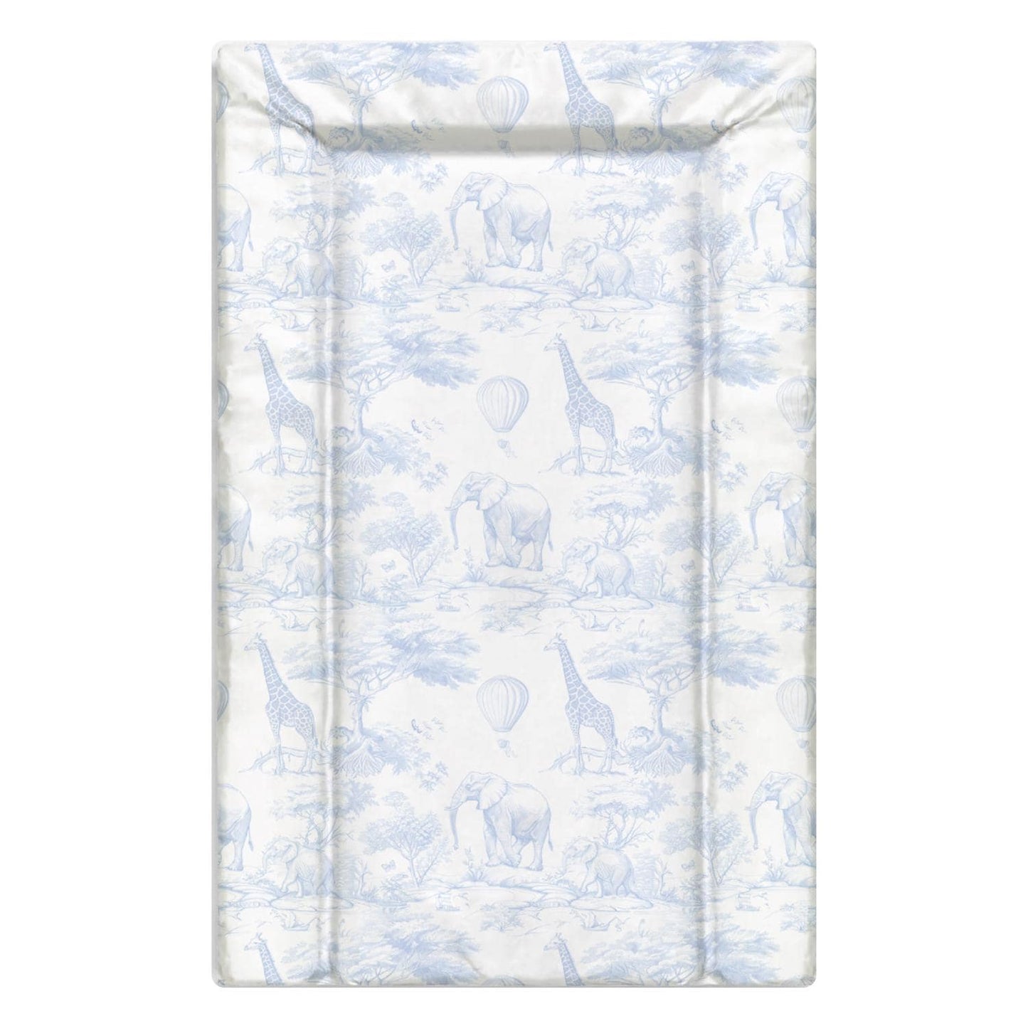 Chinoiserie Toile de Jouy Safari, Blue - Baby Changing Mat
