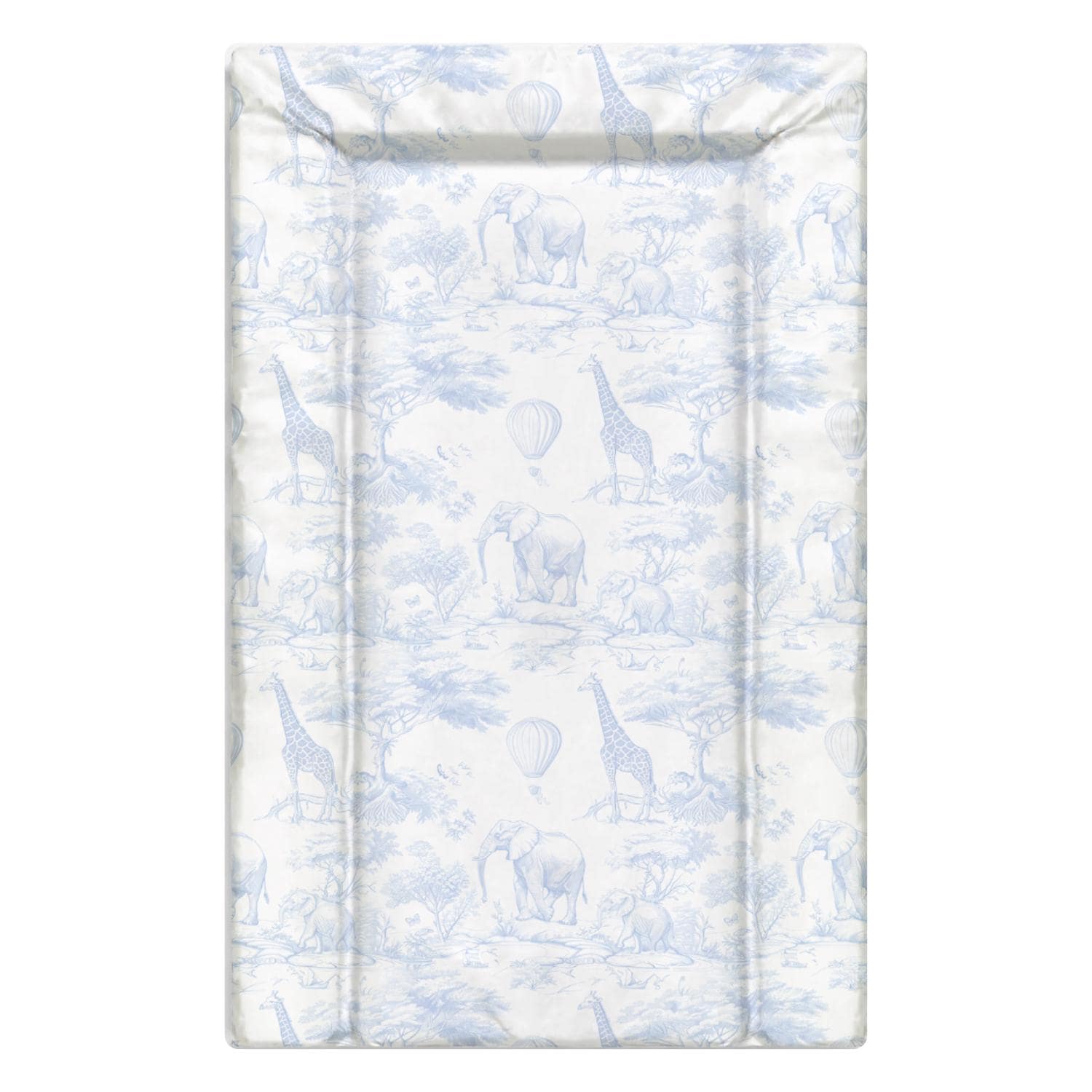 Chinoiserie Toile de Jouy Safari, Blue - Baby Changing Mat