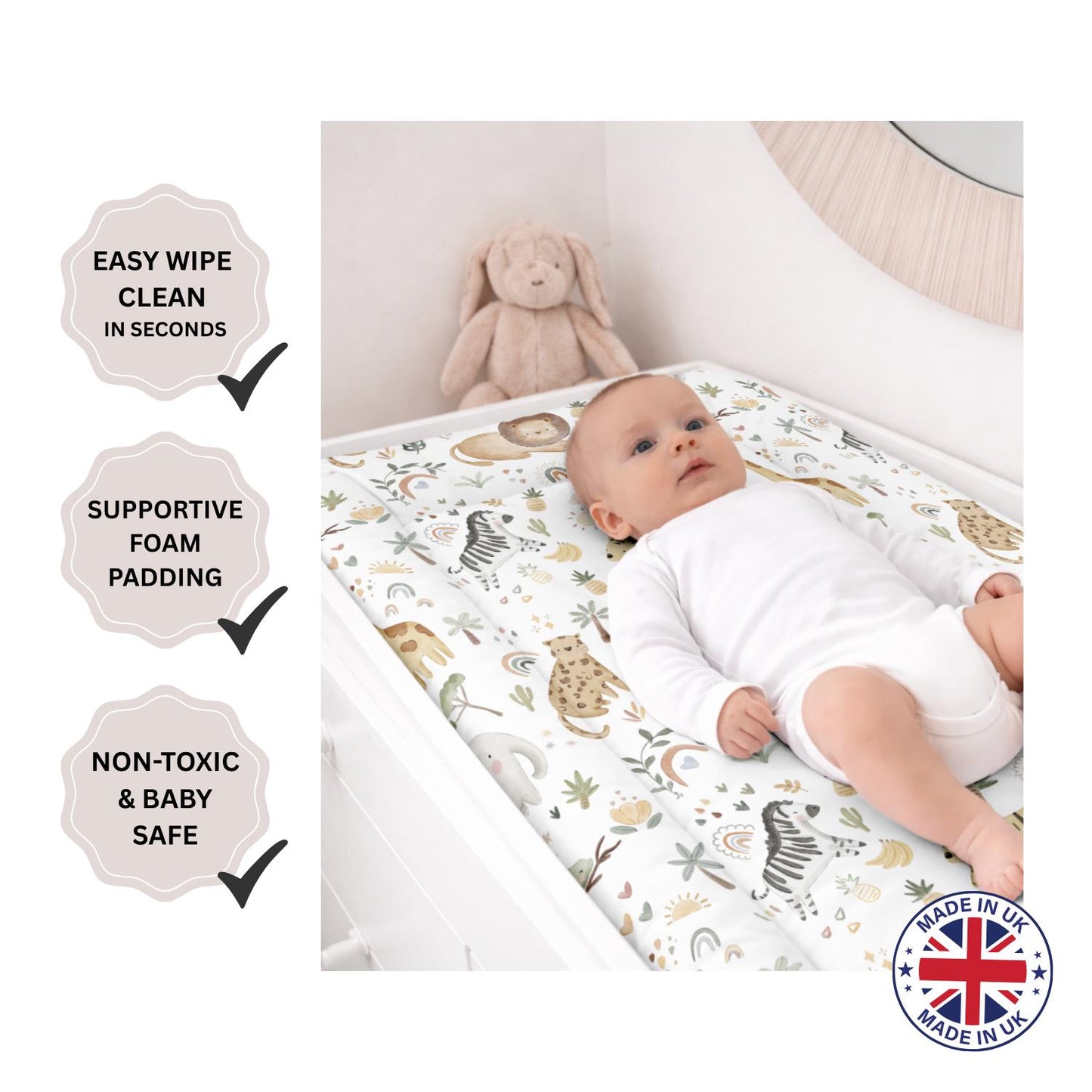 Safari Doodles - Baby Changing Mat