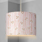 LAMPSHADE - Nursery Stripes - Floral Pink, Lampshade or Table lampshade - Childrens Room Lampshade - Round Lampshade